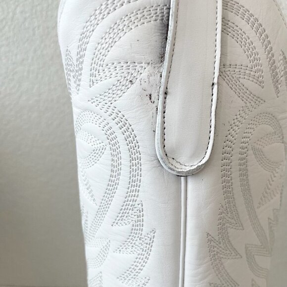 Lane MEGAN MORONEY Smokeshow Womens Cowboy Boots 5 White Western Cowgirl Tall - Picture 3 of 14